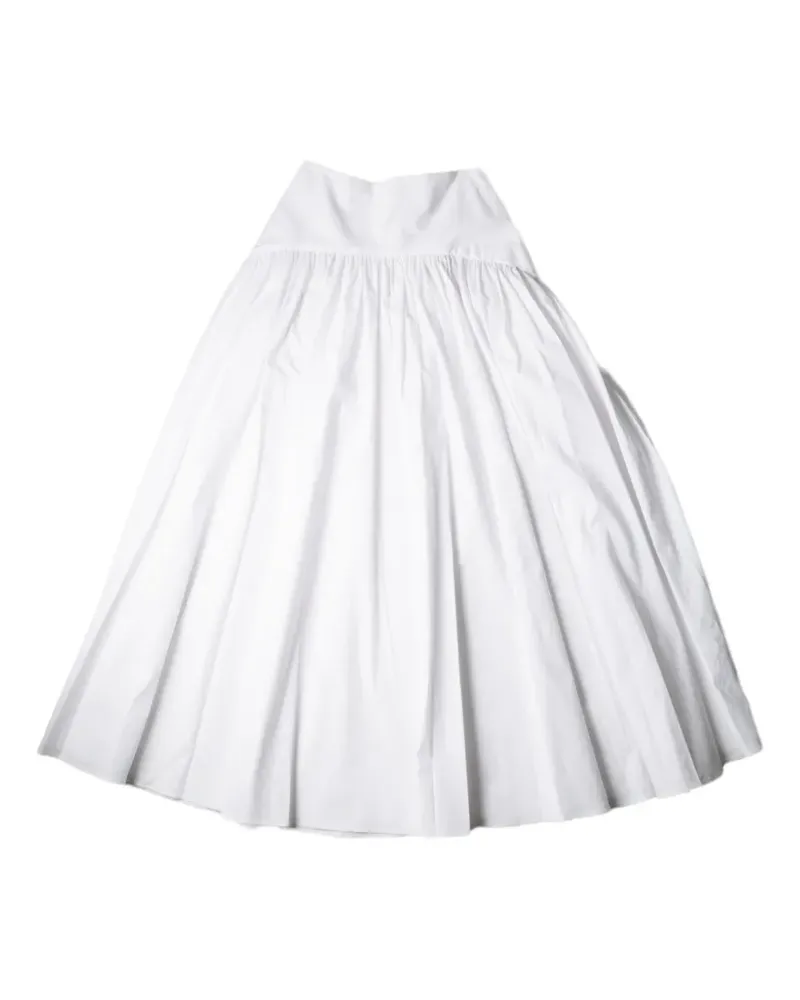 STAUD Procida ruffled midi skirt - Weiß Weiß