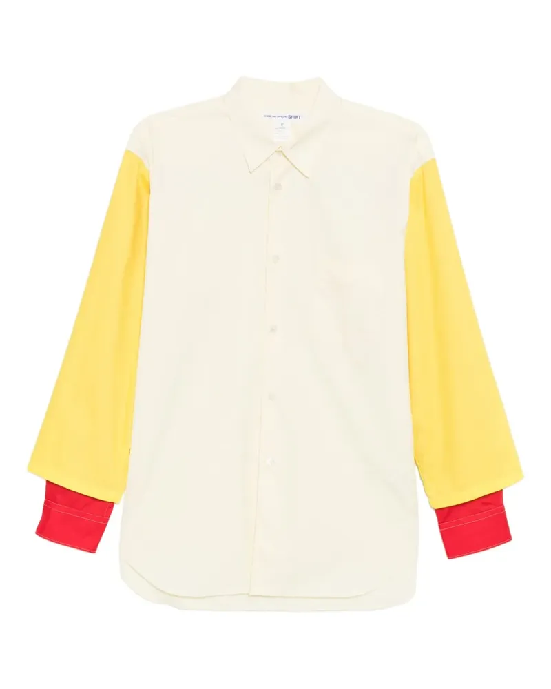 Comme des Garçons Hemd mit Tasche in Colour-Block-Optik - Gelb Gelb