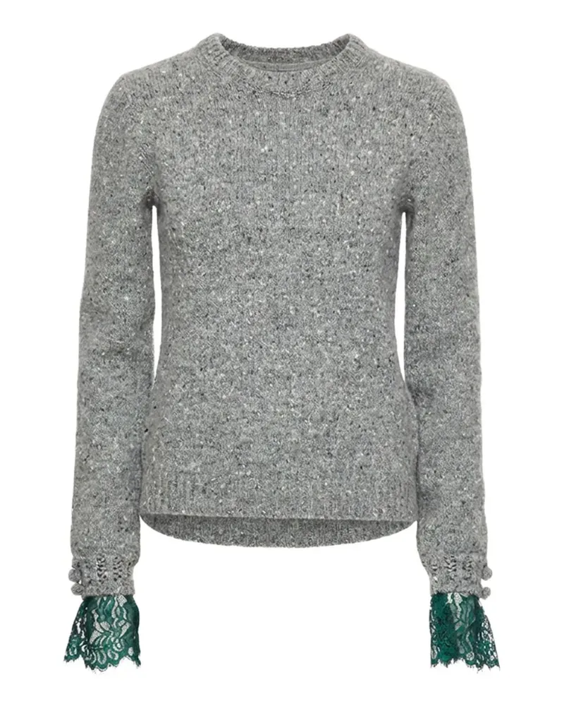 Valentino Garavani Pullover mit Spitzenborten - Grau Grau