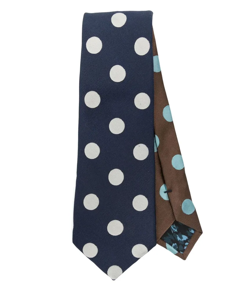 Paul Smith Giant Spot Krawatte Blau