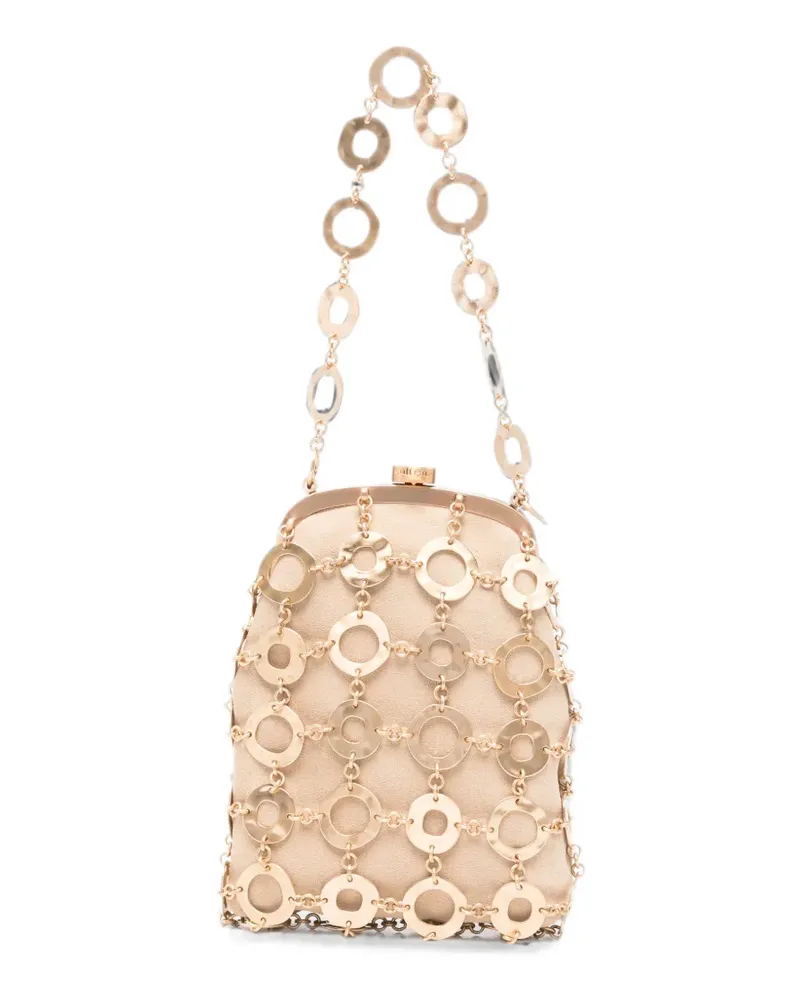 Cult Gaia Brielle ring-embellished clutch bag - Nude Nude