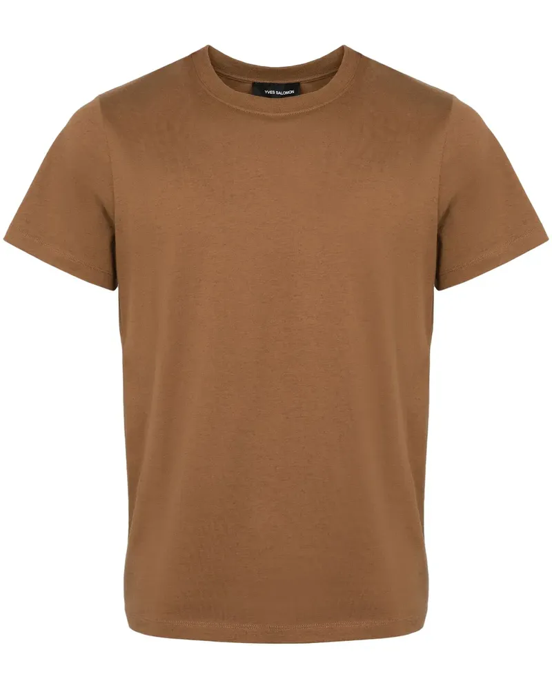 Yves Salomon T-Shirt aus Kaschmirgemisch - Braun Braun