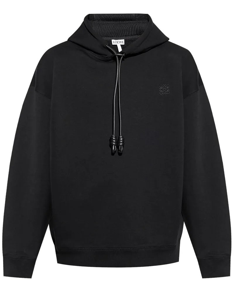 Loewe Hoodie mit Anagram-Stickerei - Schwarz Schwarz