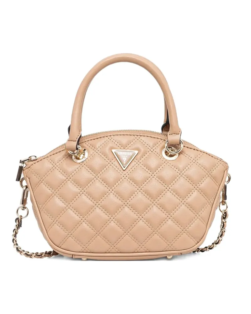 Guess Gesteppte Mini-Schultertasche - Nude Nude