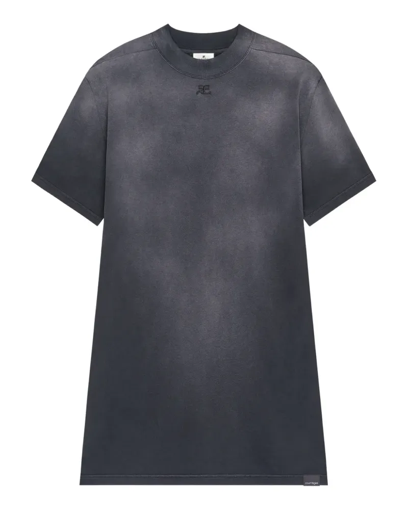 Courrèges Kurzärmeliges Minikleid - Schwarz Schwarz