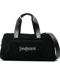 Saint Laurent Reisetasche aus Logo-Jacquard Schwarz