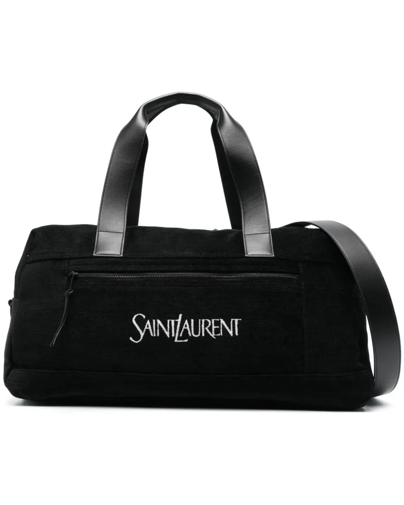 Saint Laurent Reisetasche aus Logo-Jacquard - Schwarz Schwarz