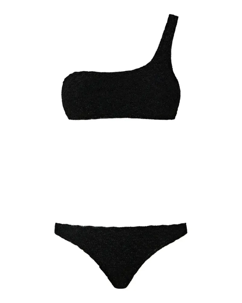 Missoni One-Shoulder-Bikini - Schwarz Schwarz