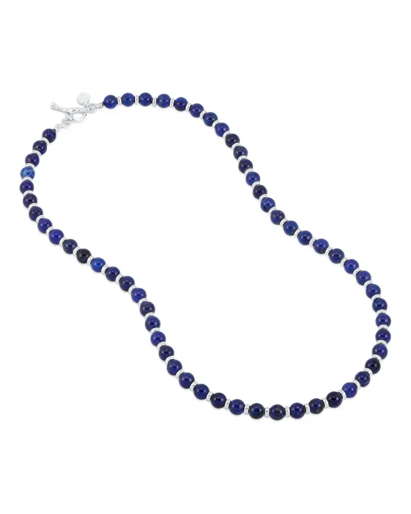 Dower & Hall Halskette mit Lapislazuli-Perlen - Silber Silber