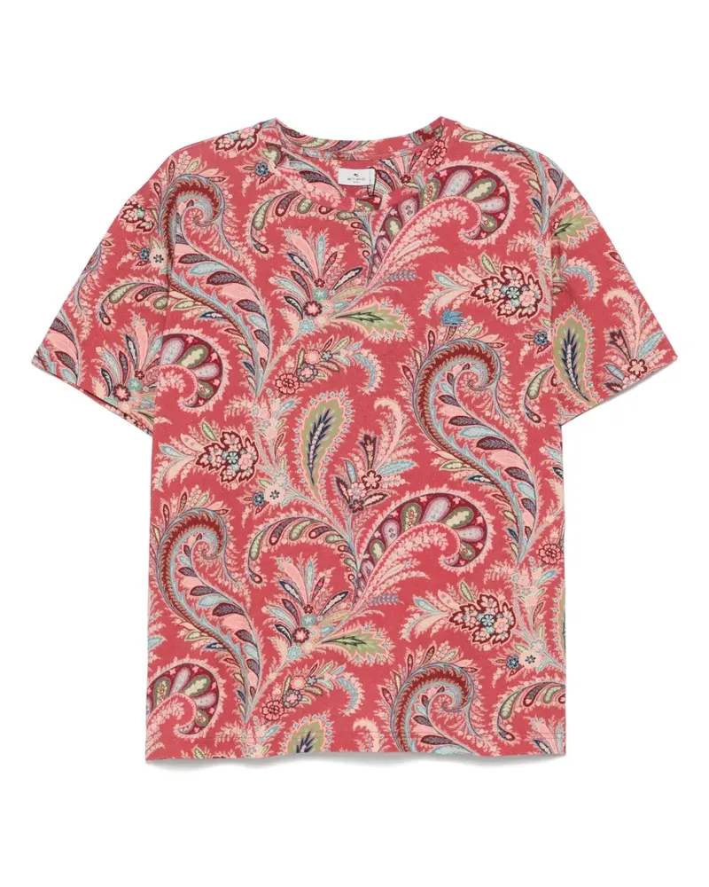 Etro T-Shirt mit Paisleymuster - Rosa Rosa