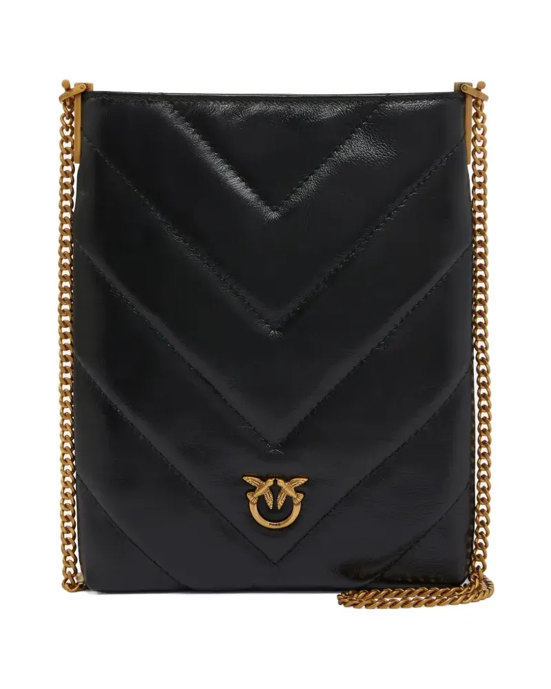 Pinko Umhängetasche mit Chevron-Steppung - Schwarz Schwarz