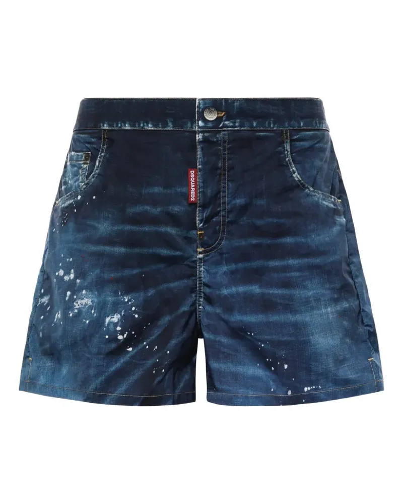 Dsquared2 denim-print swim shorts - Blau Blau