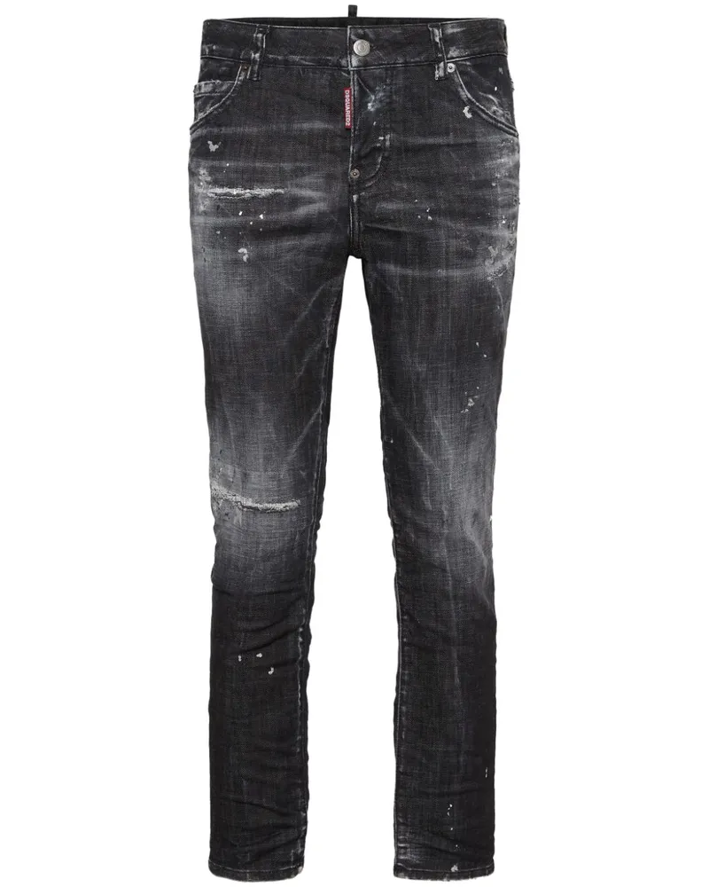 Dsquared2 Skinny-Jeans im Distressed-Look - Schwarz Schwarz