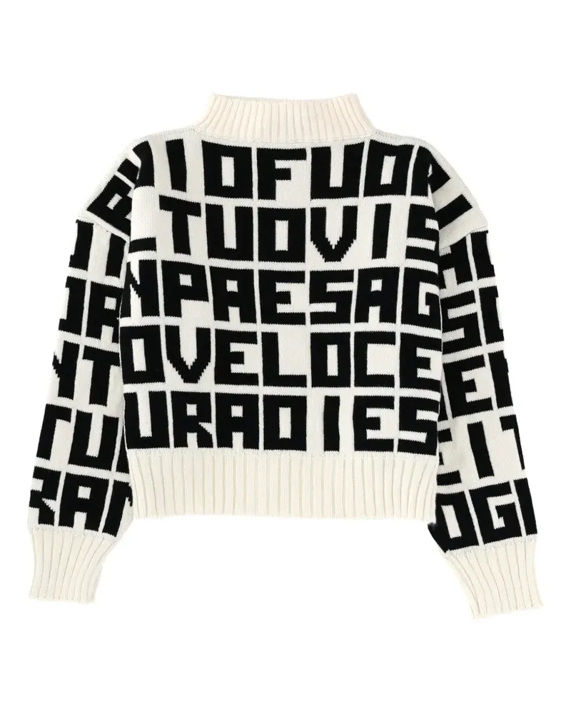 MSGM Langärmeliger Cropped-Pullover - Nude Nude