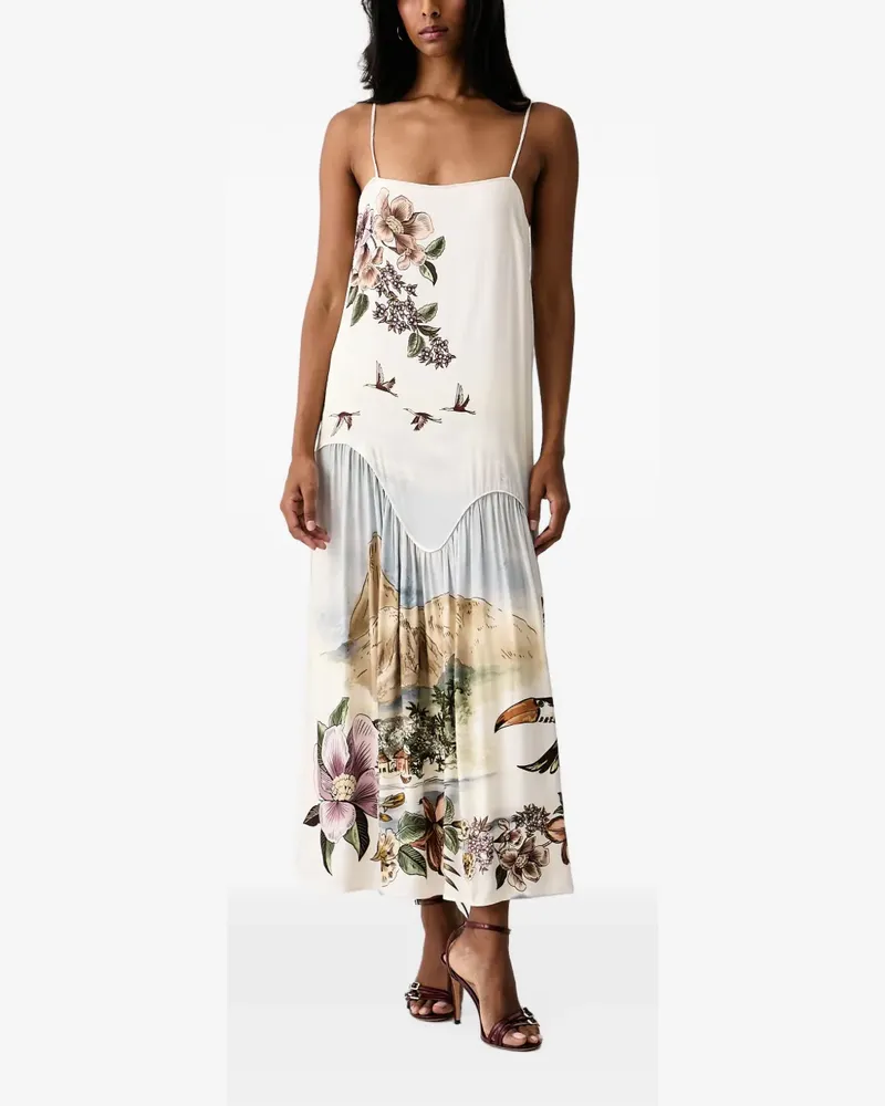 FARM Rio Maxikleid mit grafischem Print - Nude Nude