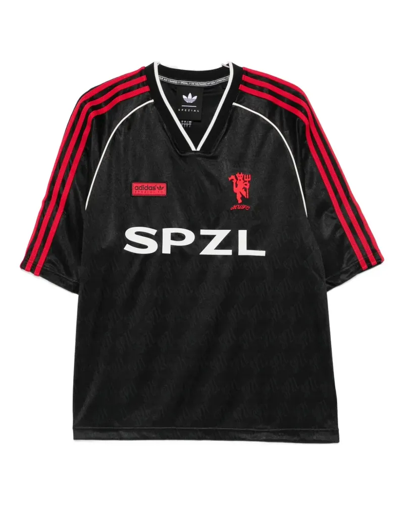 adidas x Manchester United V-neck T-shirt - Schwarz Schwarz