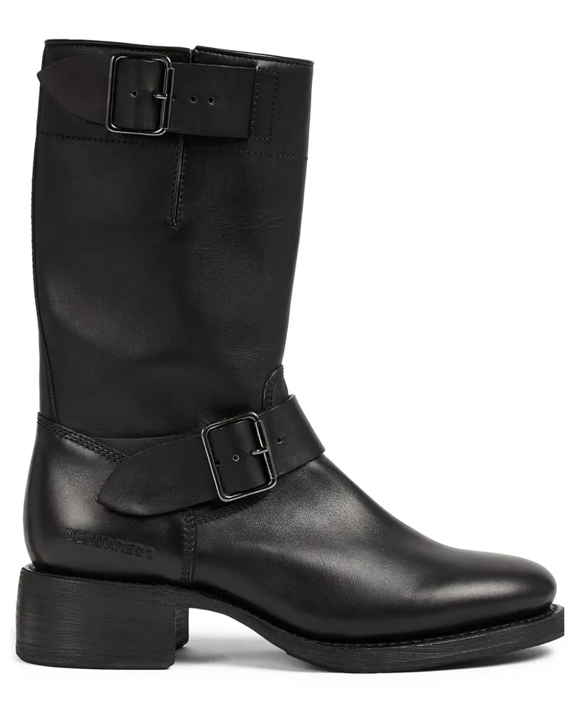 Dsquared2 Stiefel mit Logo-Prägung - Schwarz Schwarz