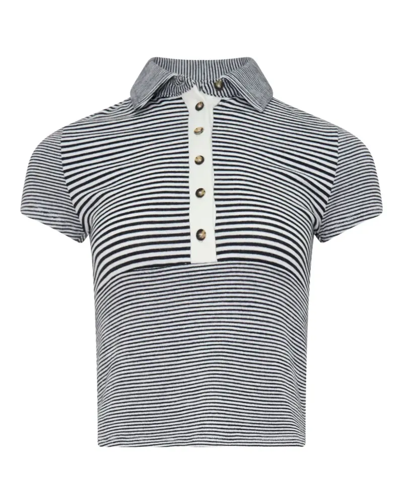 Rag & Bone The Knit Striped polo shirt - Weiß Weiß