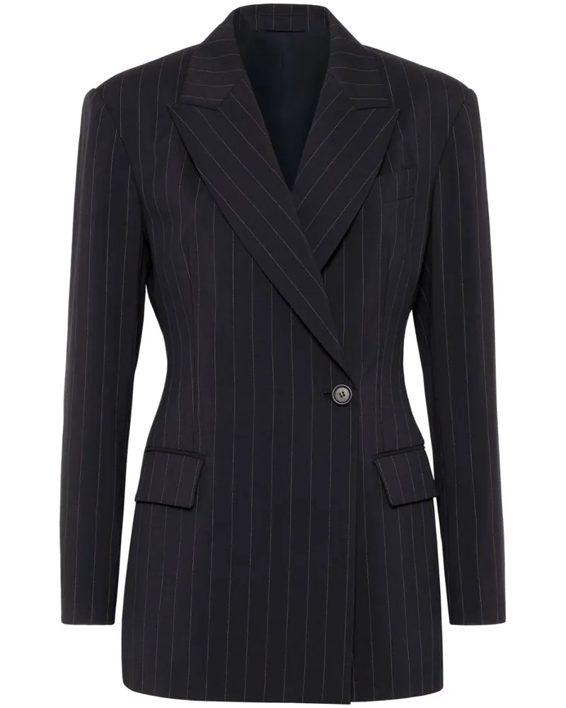 Brunello Cucinelli Blazer mit Nadelstreifen - Blau Blau