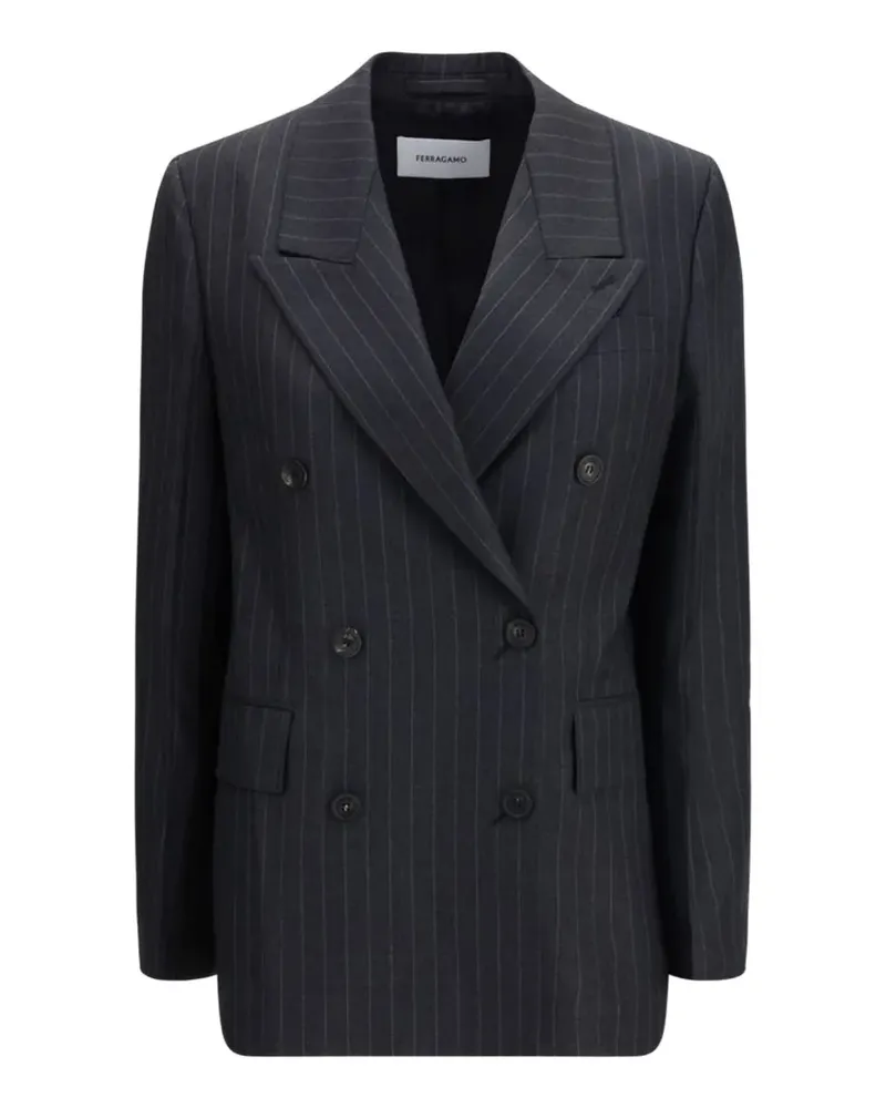 Ferragamo pinstripe double-breasted blazer - Grau Grau