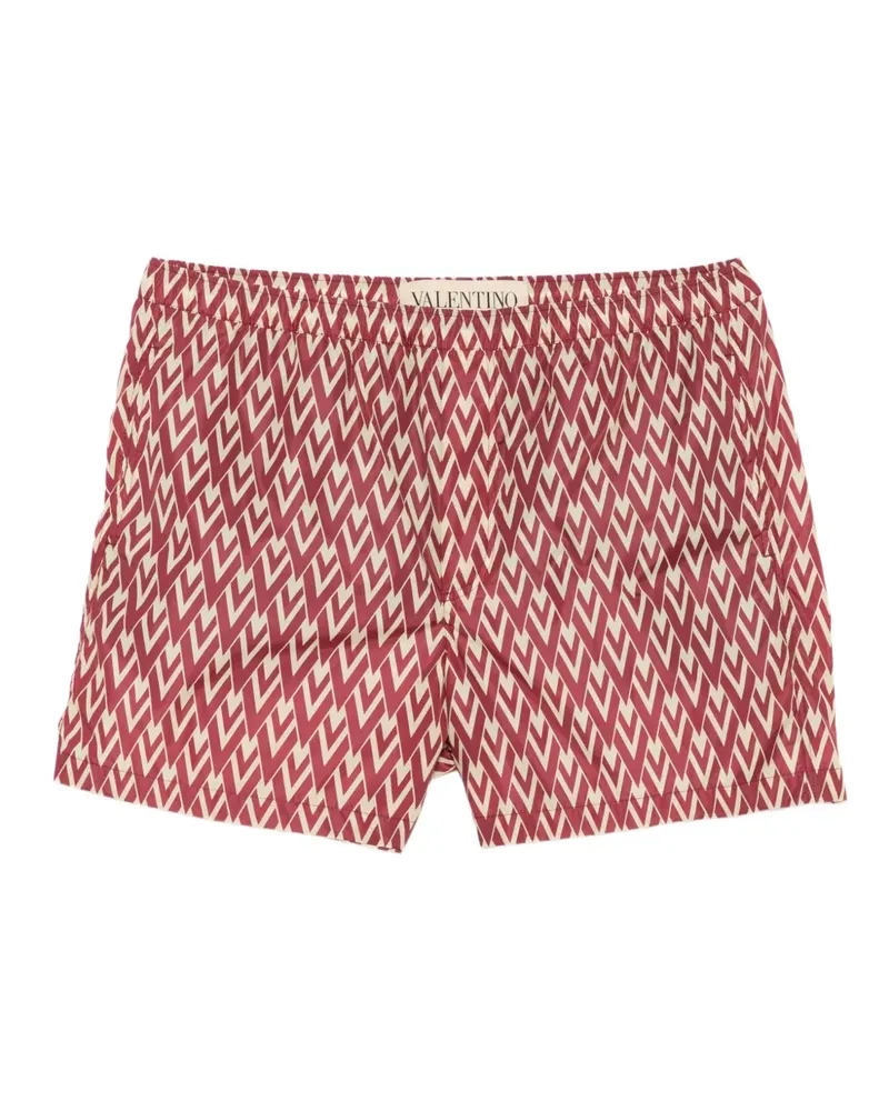 Valentino Garavani Badeshorts mit Optical-Print - Rot Rot
