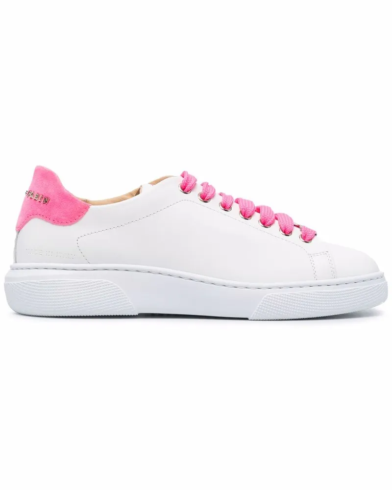 Philipp Plein Sneakers mit Logo-Ferse - Weiß Weiß
