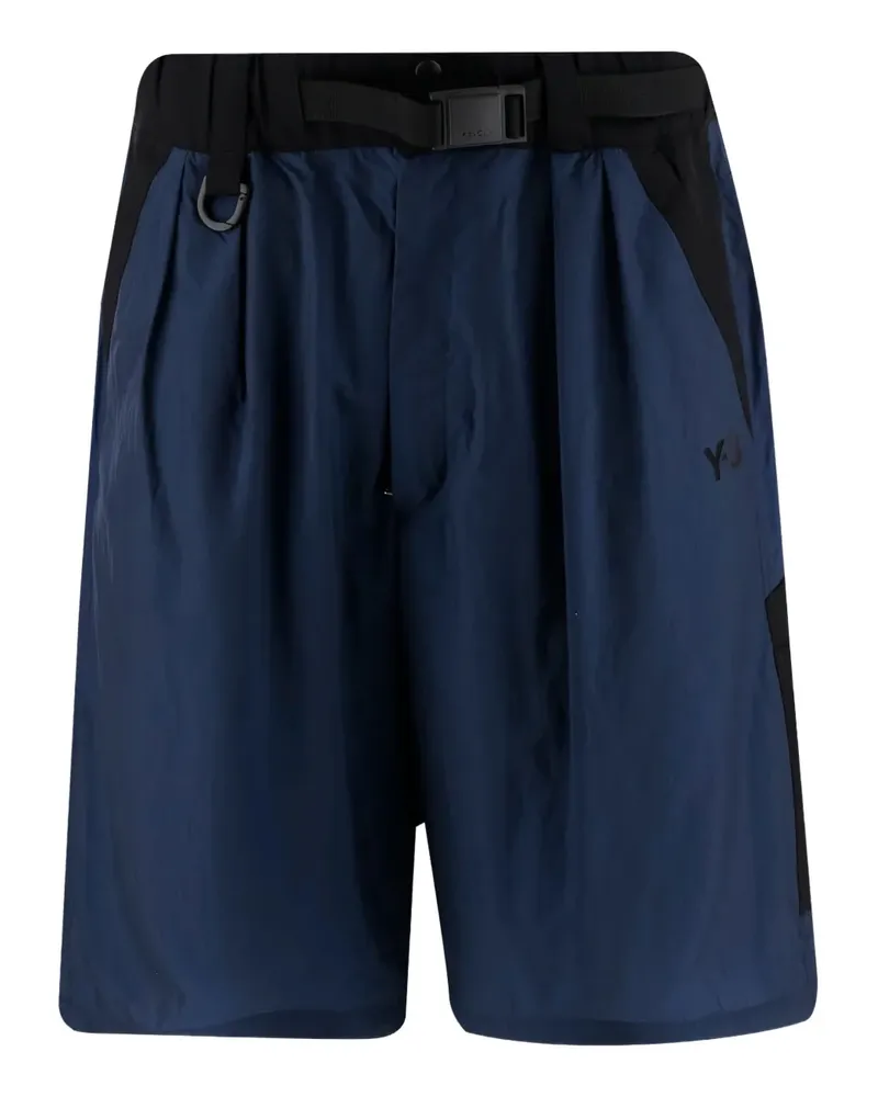 Y-3 Shorts mit Logo-Print - Blau Blau