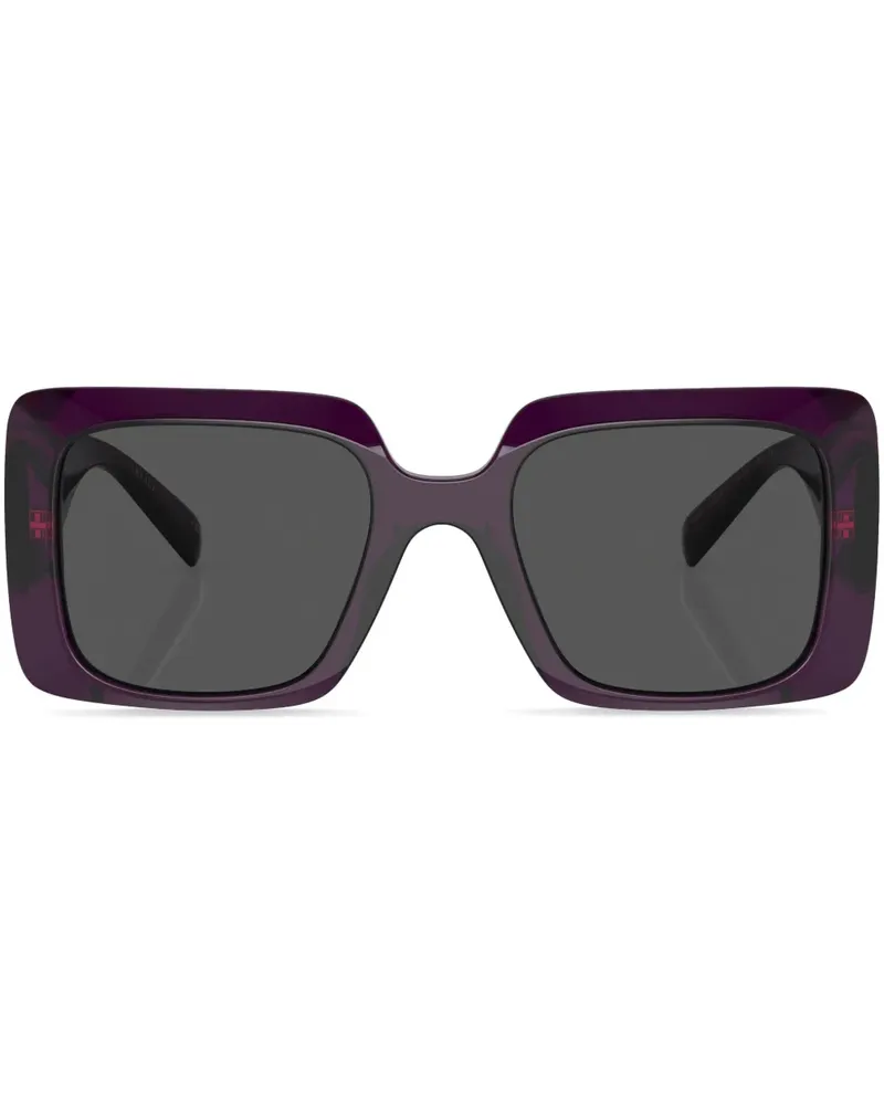 Versace Sonnenbrille mit eckigem Gestell - Violett Violett