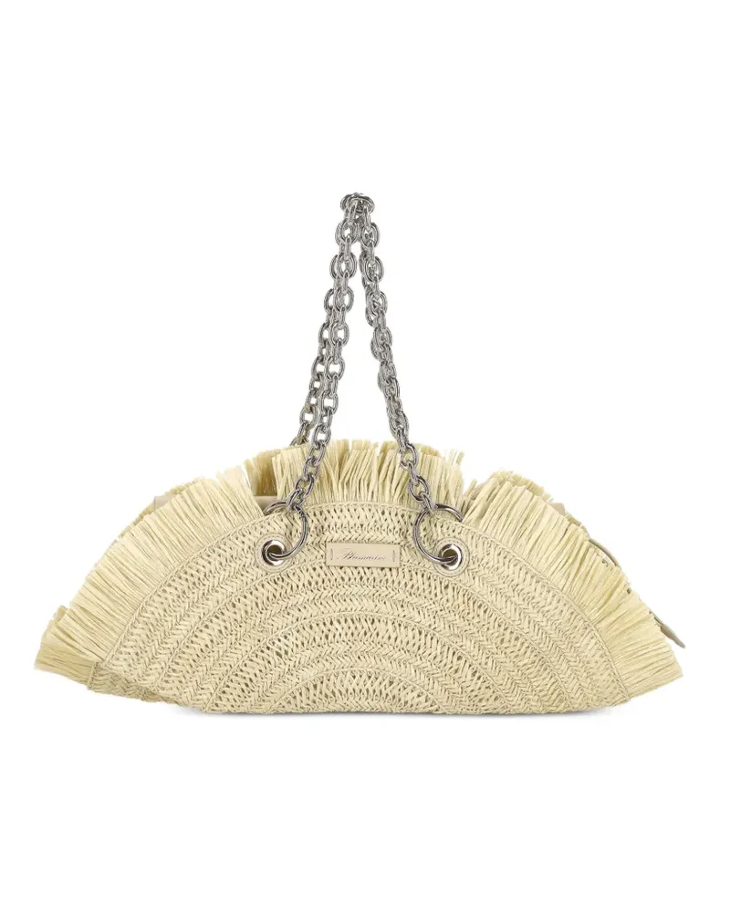 Blumarine Tote Bag mit Fransen - Nude Nude