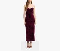 Camisole-Maxikleid aus Samt - Rot