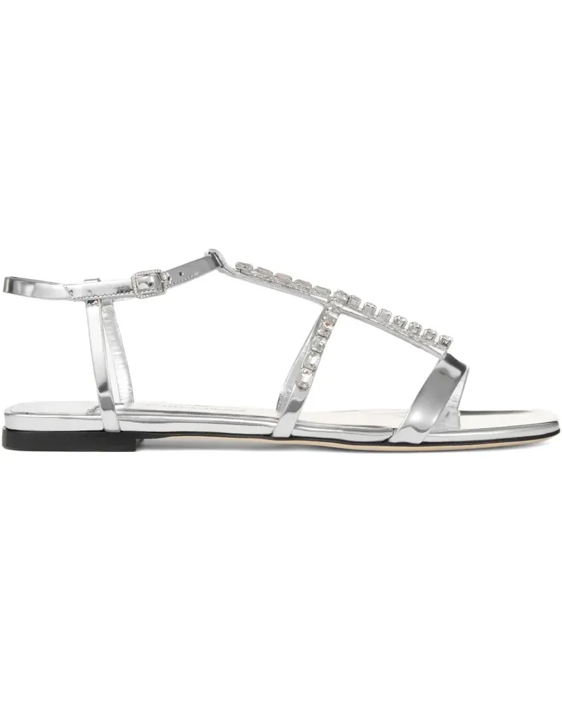 Jimmy Choo Flache Gwyn Sandalen - Silber Silber