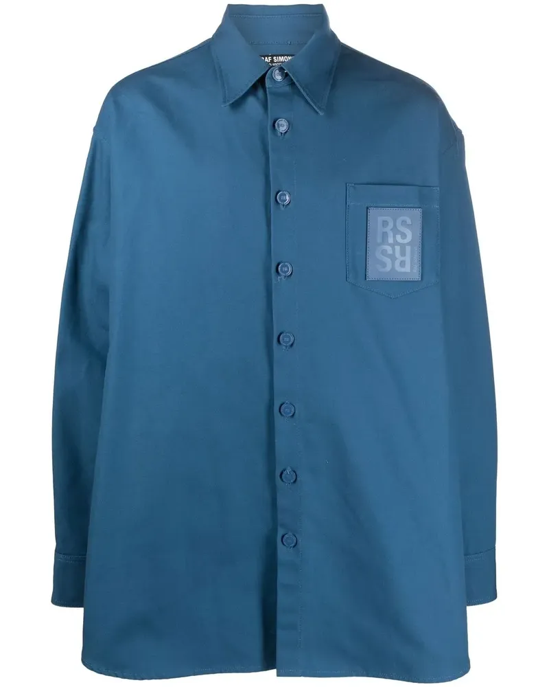 Raf Simons Hemd im Oversized-Look - Blau Blau