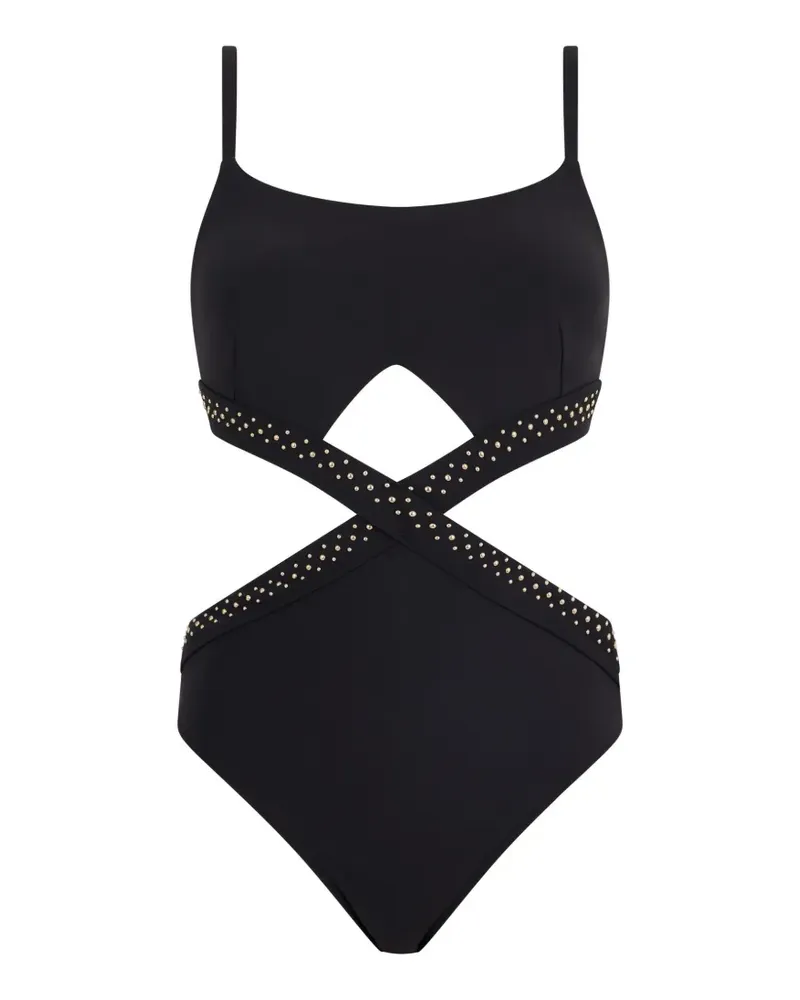 Aubade Summer Stars Badeanzug mit Nieten - Schwarz Schwarz