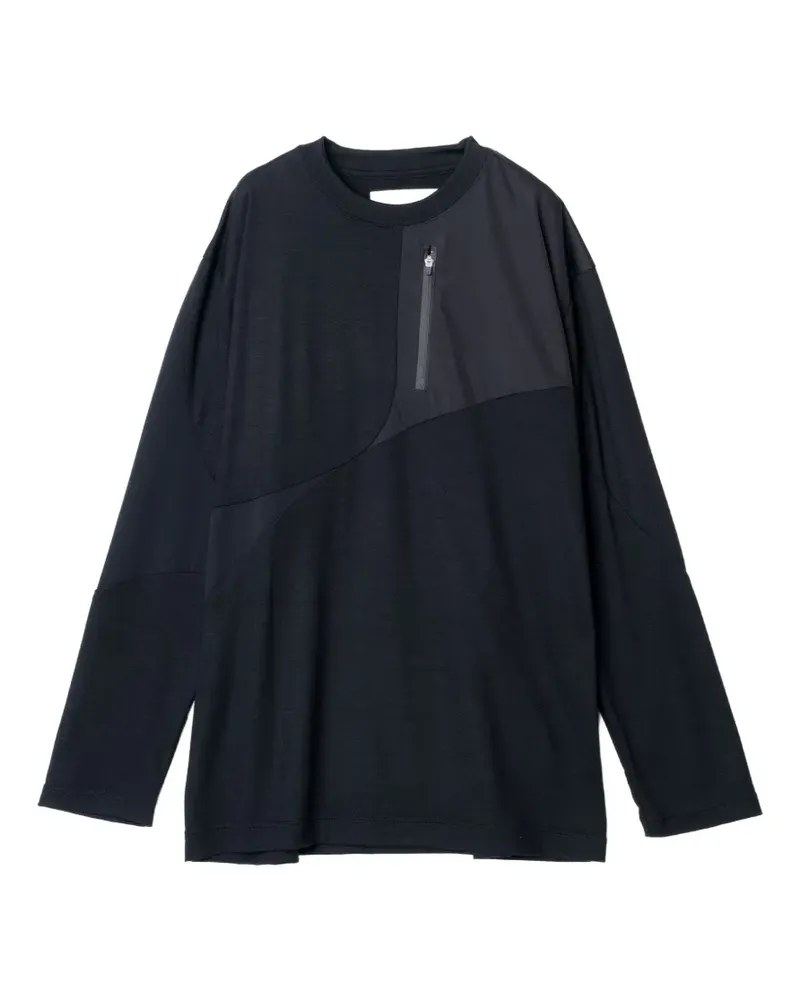 Yoshio Kubo T-Shirt mit Reißverschlusstasche - Schwarz Schwarz