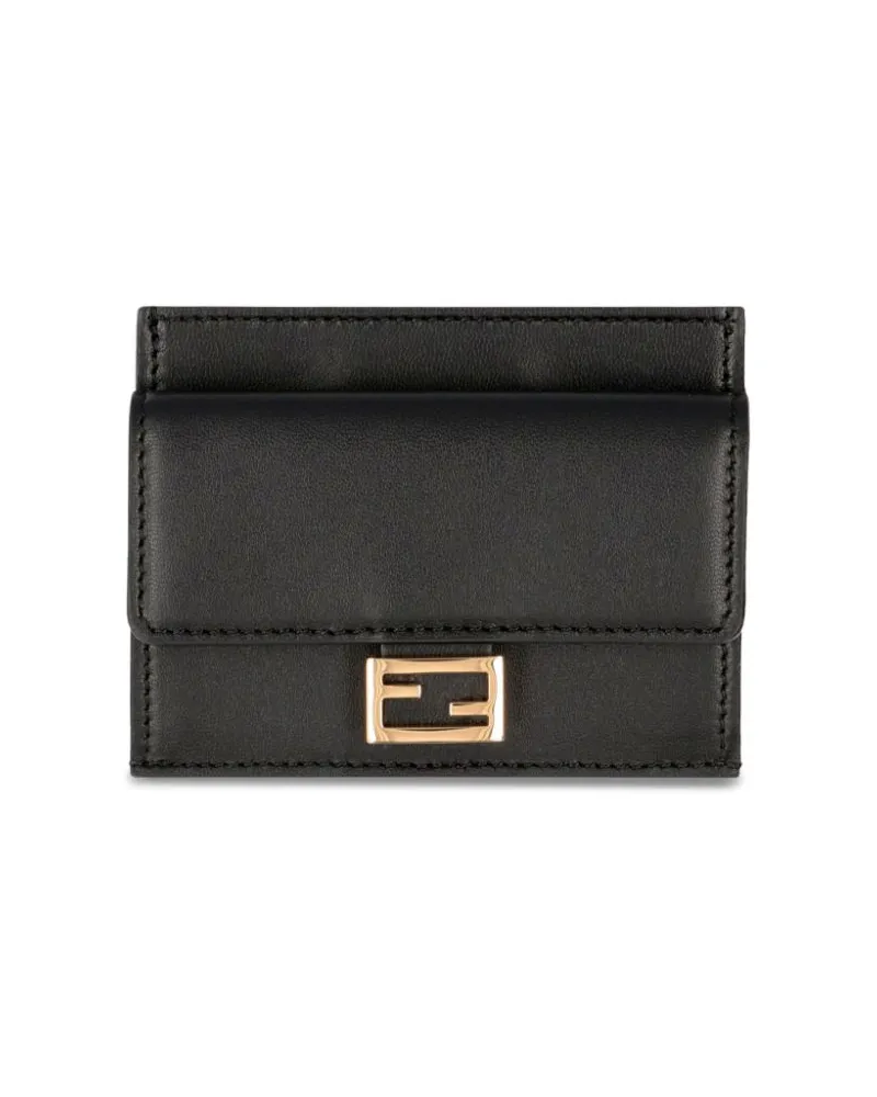 Fendi Kartenetui mit 'FF'-Muster - Schwarz Schwarz