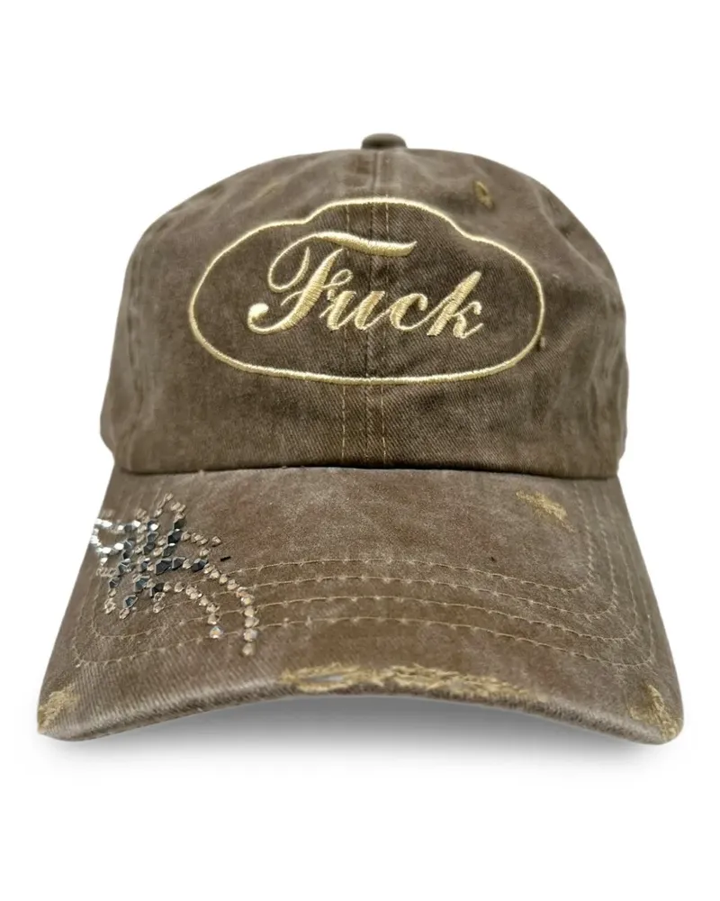 alchemist Hut mit Kristallen - Braun Braun