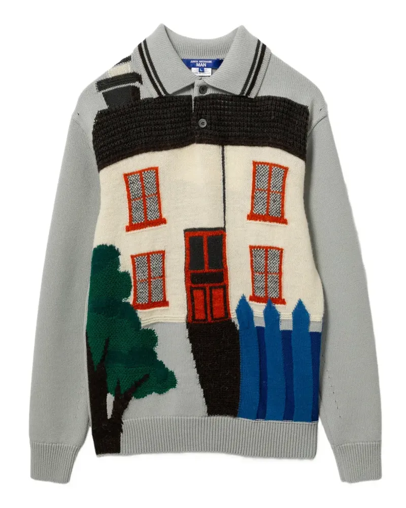 Junya Watanabe Knitwear mit Haus-Print - Grau Grau