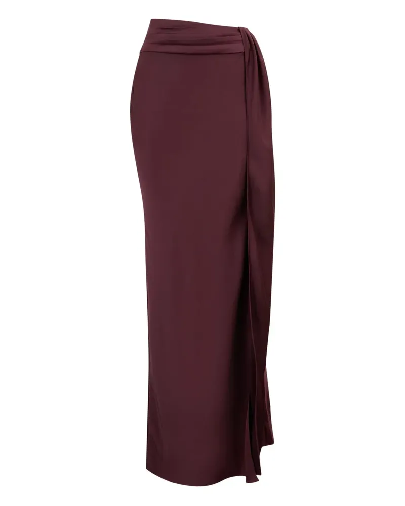 LAPOINTE Asymmetrisch drapierter Maxirock - Rot Rot