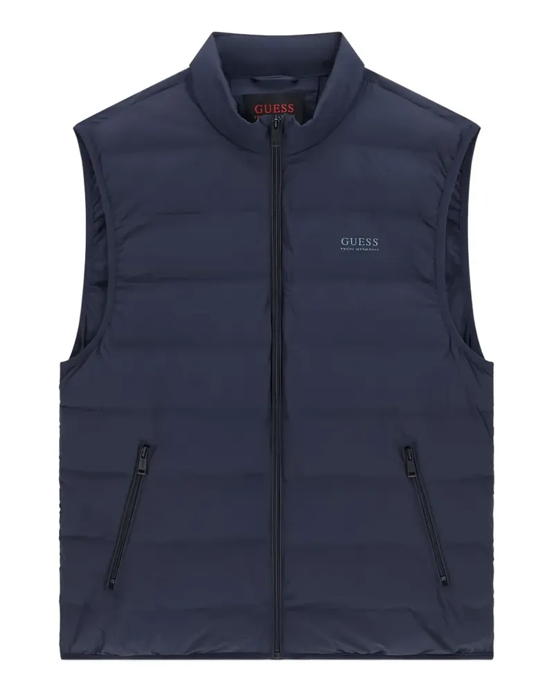 Guess Gesteppte Weste mit Logo-Detail - Blau Blau