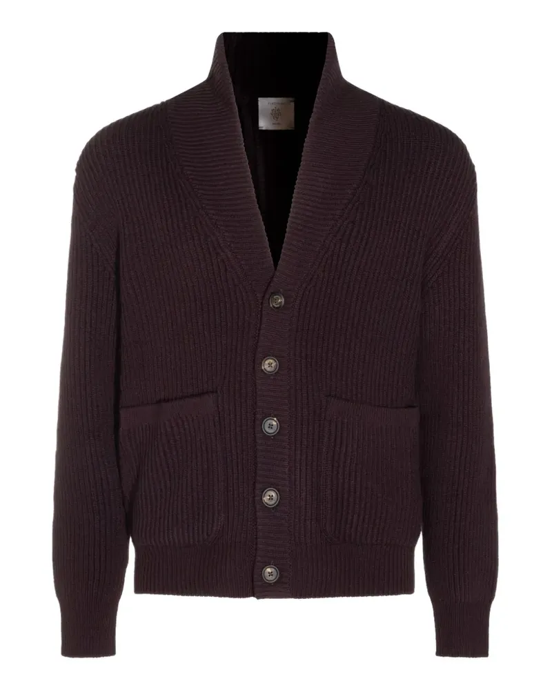 Eleventy Cardigan mit Schalkragen - Rot Rot