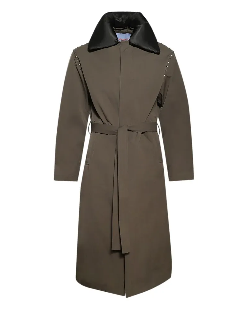 BLUEMARBLE Trenchcoat mit Nieten an den Schultern - Grün Grün