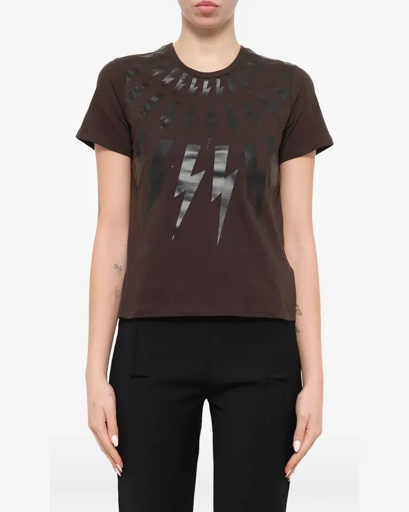 Neil Barrett graphic-print T-shirt - Braun Braun