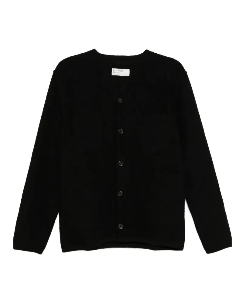 Universal Works Cardigan mit V-Ausschnitt - Schwarz Schwarz