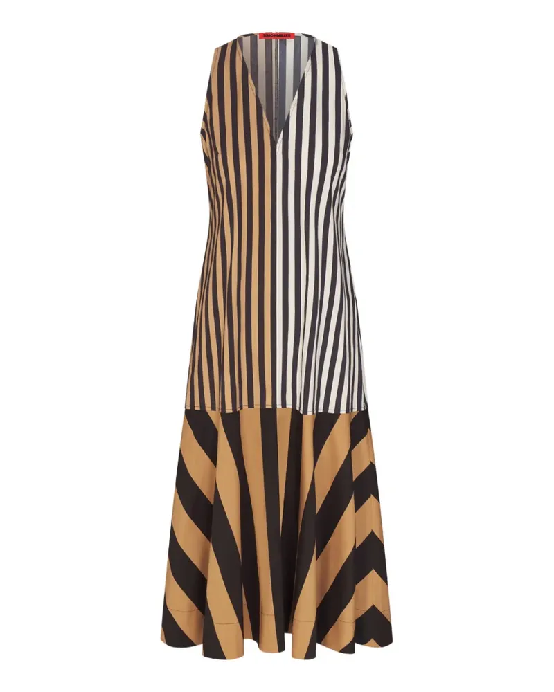 Simon Miller Celeste striped midi dress - Schwarz Schwarz