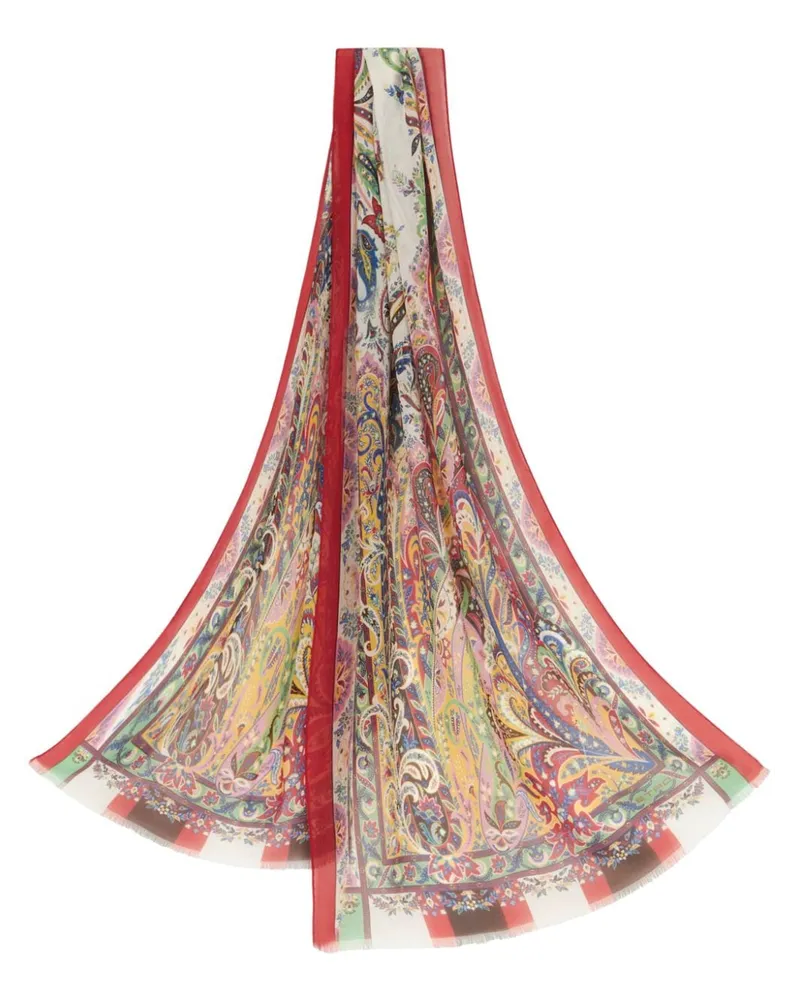 Etro Seidenschal mit Paisleymuster - Rot Rot