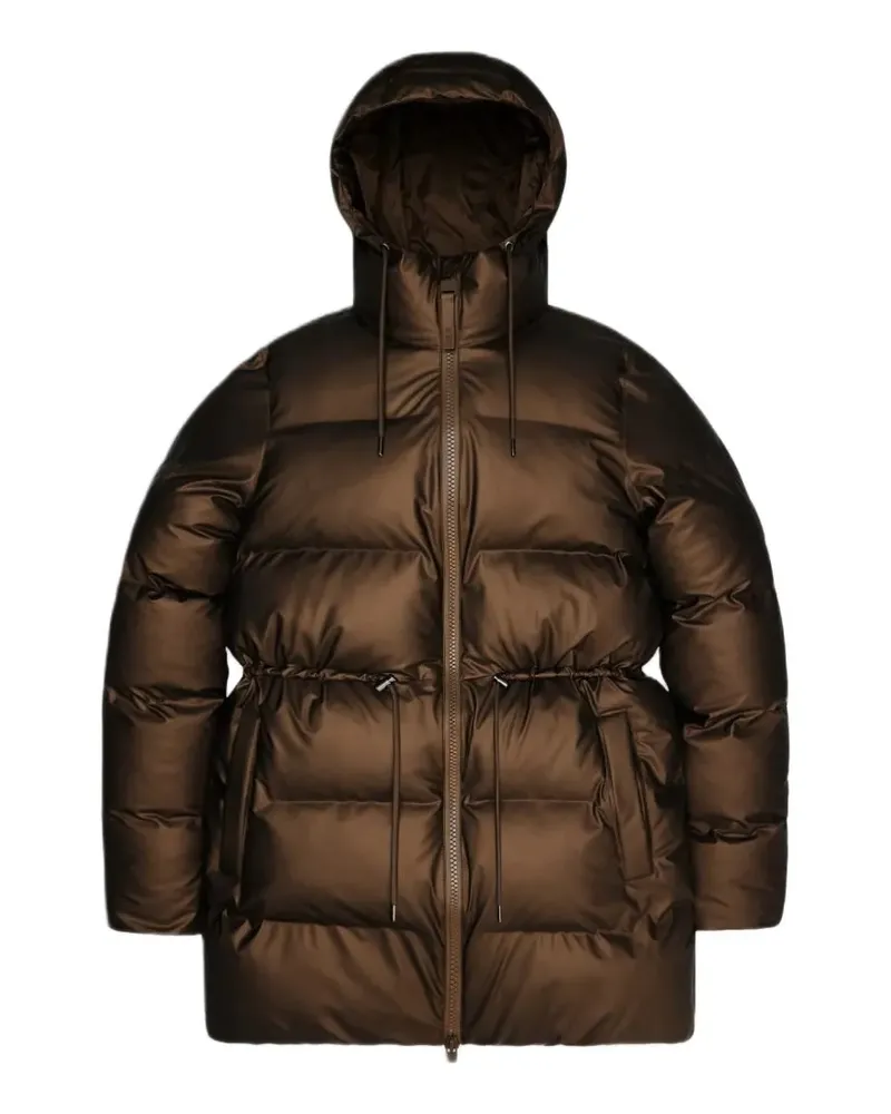 RAINS quilted drawstring coat - Braun Braun