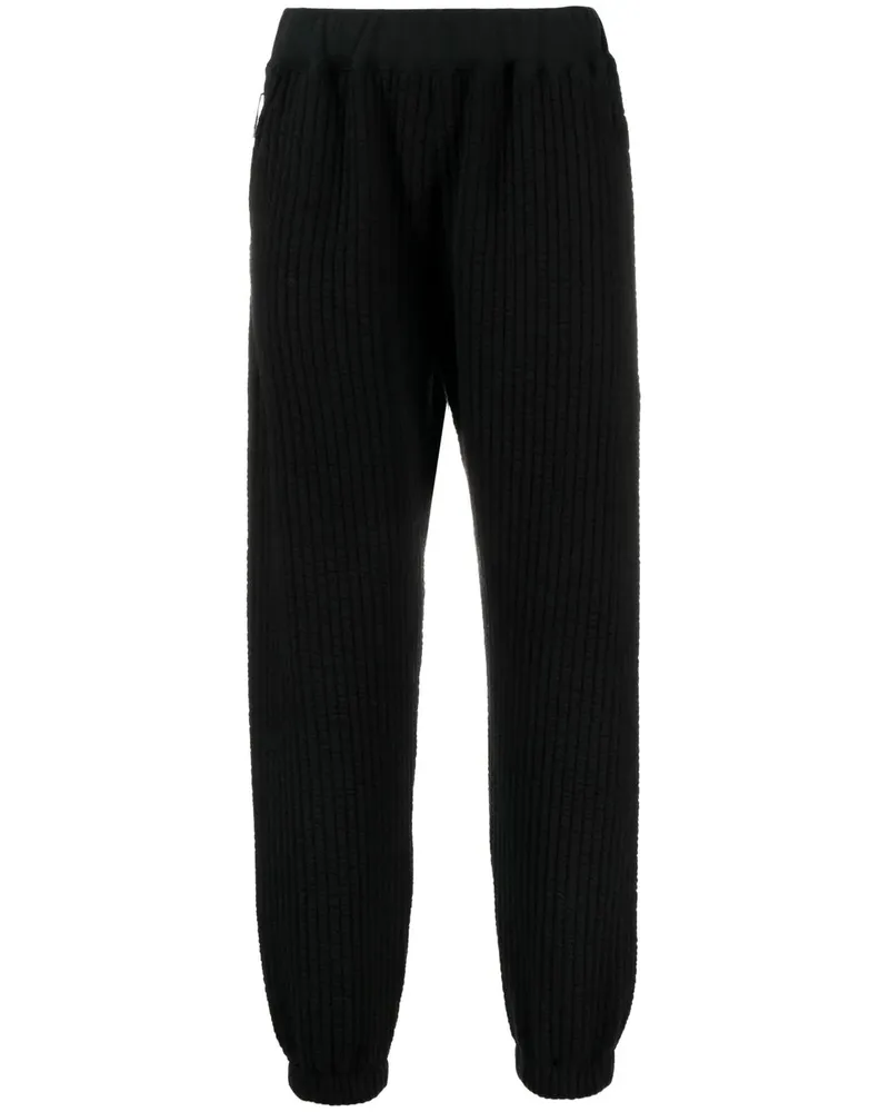 White Mountaineering Gerippte Jogginghose - Schwarz Schwarz