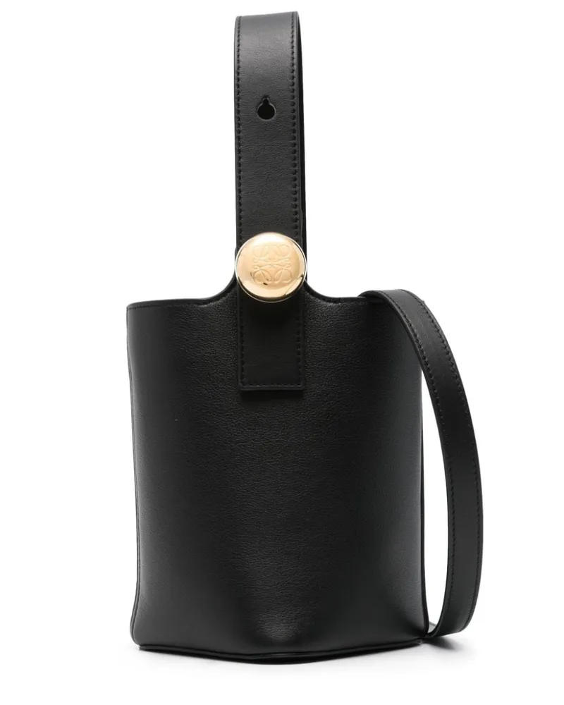 Loewe Mini Pebble Beuteltasche - Schwarz Schwarz