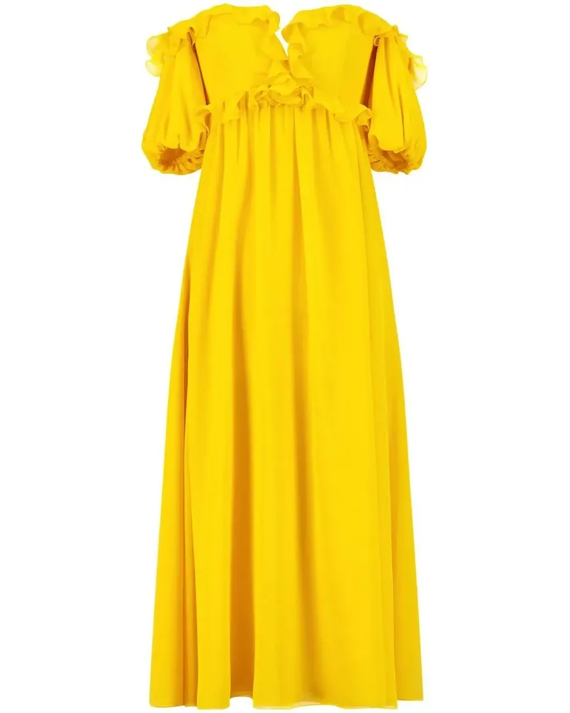 Giambattista Valli Schulterfreies Kleid - Gelb Gelb