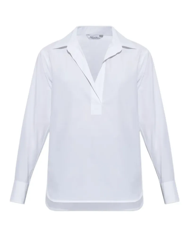 Max Mara Violino V-neck top - Weiß Weiß